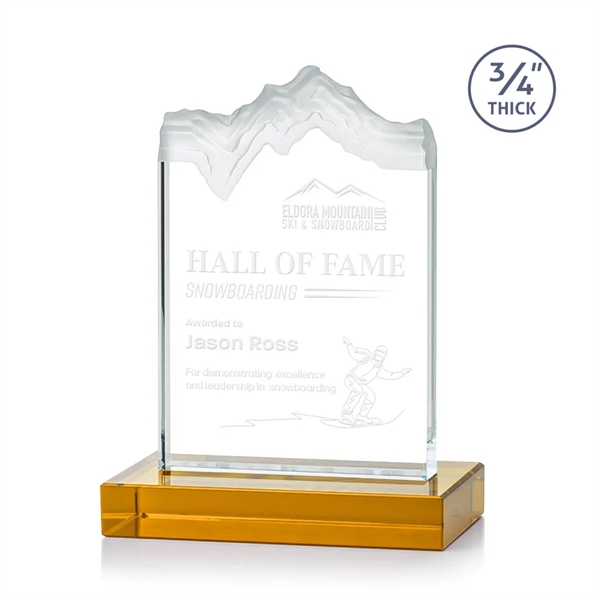 Starfire crystal award carved in the shape of a mountain.... from ASI 84592 St Regis Group / St Regis