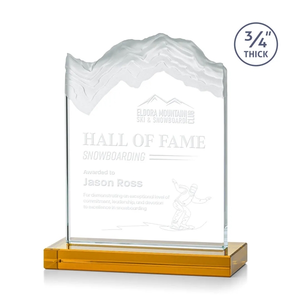 Starfire crystal award carved in the shape of a mountain.... from ASI 84592 St Regis Group / St Regis