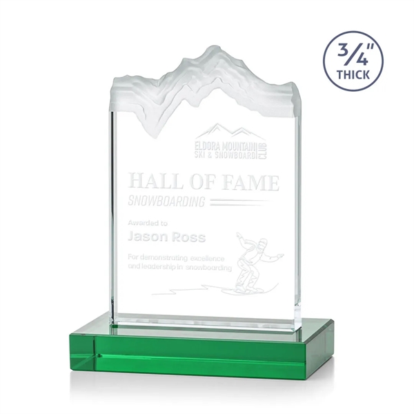 Starfire crystal award carved in the shape of a mountain.... from ASI 84592 St Regis Group / St Regis