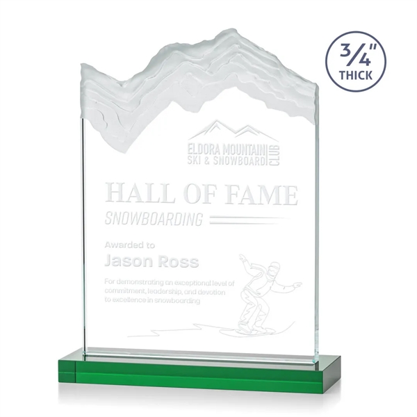 Starfire crystal award carved in the shape of a mountain.... from ASI 84592 St Regis Group / St Regis