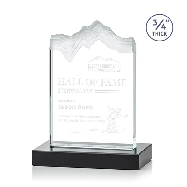 Starfire crystal award carved in the shape of a mountain.... from ASI 84592 St Regis Group / St Regis