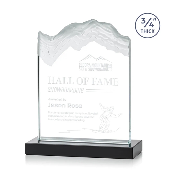 Starfire crystal award carved in the shape of a mountain.... from ASI 84592 St Regis Group / St Regis