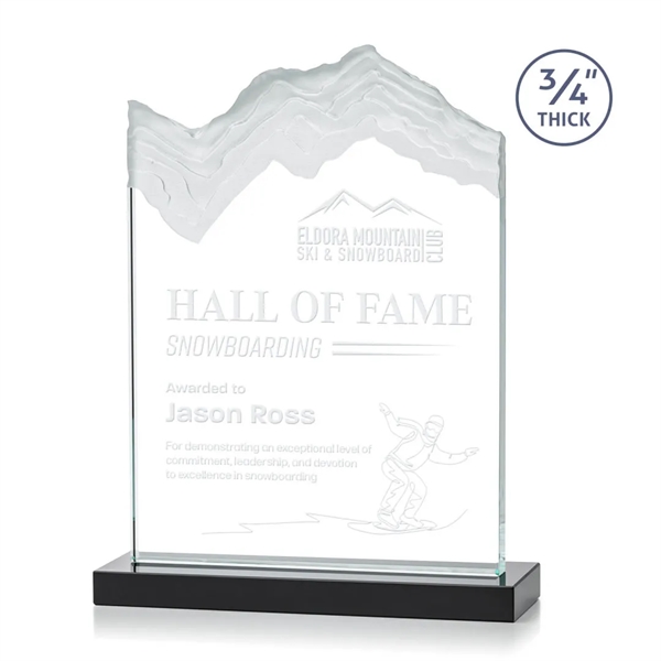 Starfire crystal award carved in the shape of a mountain.... from ASI 84592 St Regis Group / St Regis