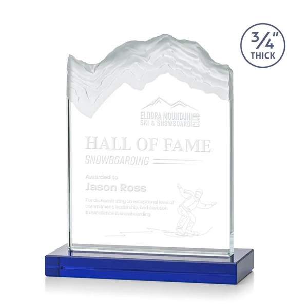 Starfire crystal award carved in the shape of a mountain.... from ASI 84592 St Regis Group / St Regis