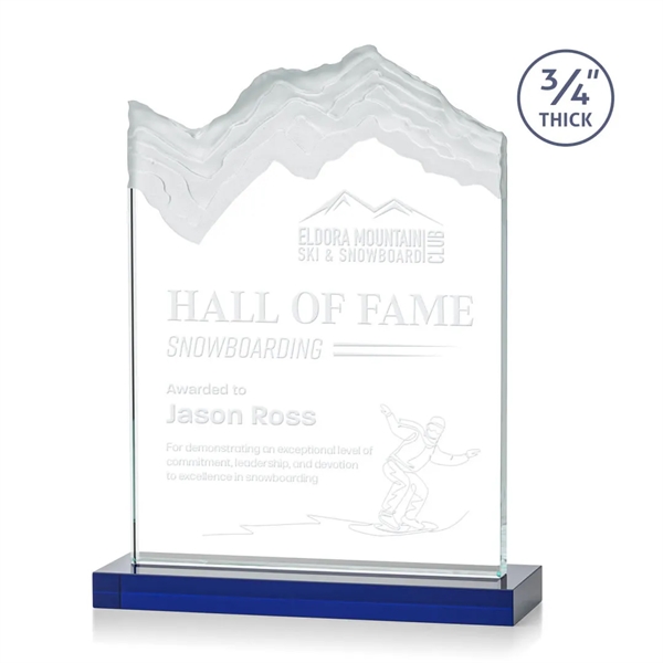 Starfire crystal award carved in the shape of a mountain.... from ASI 84592 St Regis Group / St Regis