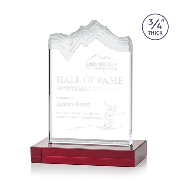 Starfire crystal award carved in the shape of a mountain.... from ASI 84592 St Regis Group / St Regis