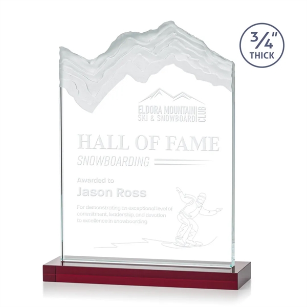 Starfire crystal award carved in the shape of a mountain.... from ASI 84592 St Regis Group / St Regis