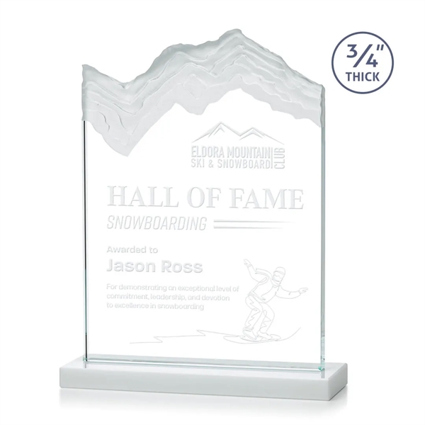 Starfire crystal award carved in the shape of a mountain.... from ASI 84592 St Regis Group / St Regis