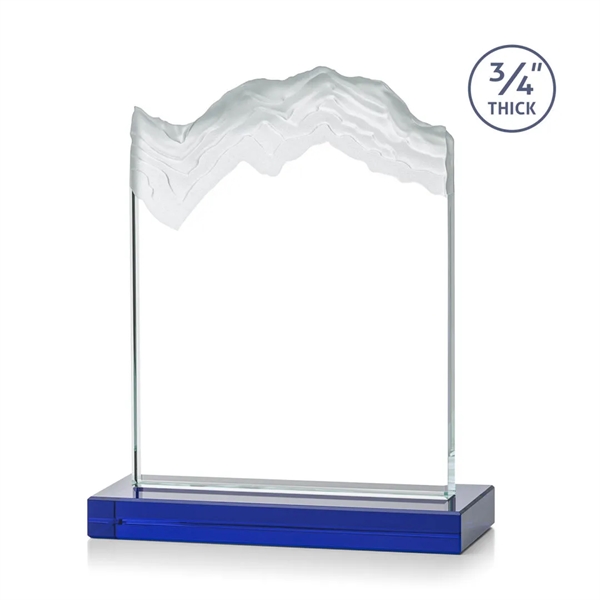 Starfire crystal award carved in the shape of a mountain.... from ASI 84592 St Regis Group / St Regis