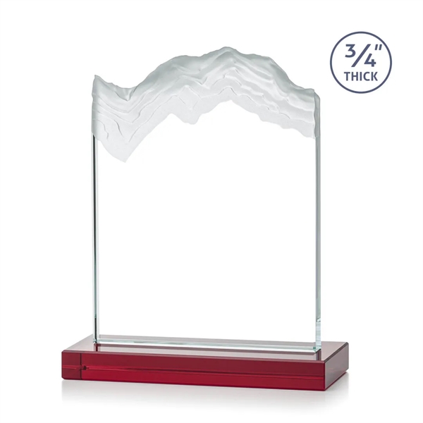 Starfire crystal award carved in the shape of a mountain.... from ASI 84592 St Regis Group / St Regis