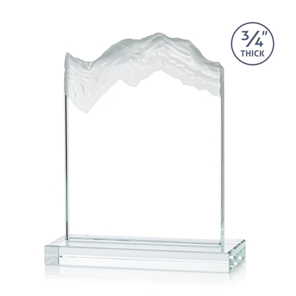 Starfire crystal award carved in the shape of a mountain.... from ASI 84592 St Regis Group / St Regis