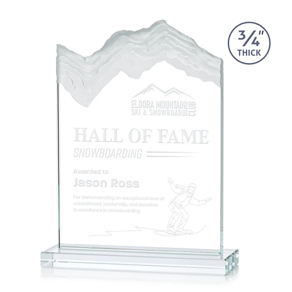 Starfire crystal award carved in the shape of a mountain.... from ASI 84592 St Regis Group / St Regis