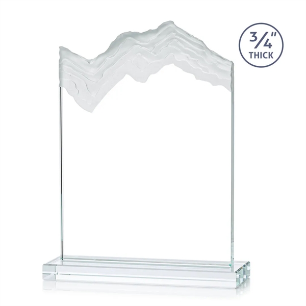 Starfire crystal award carved in the shape of a mountain.... from ASI 84592 St Regis Group / St Regis