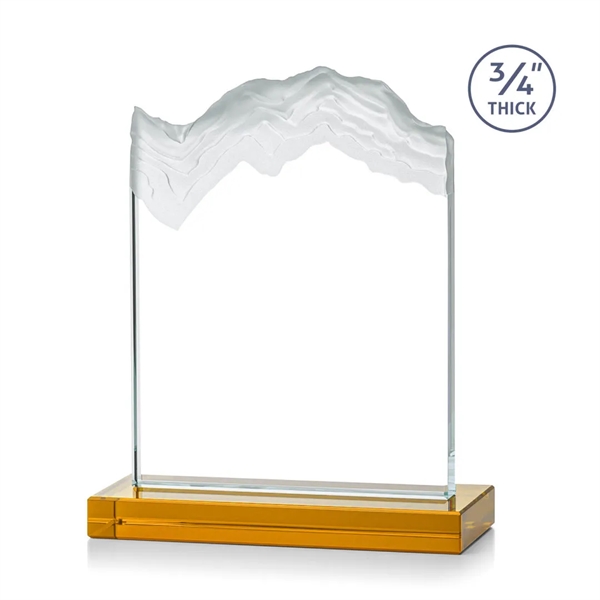 Starfire crystal award carved in the shape of a mountain.... from ASI 84592 St Regis Group / St Regis