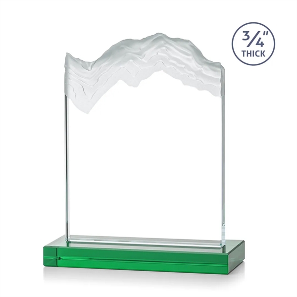 Starfire crystal award carved in the shape of a mountain.... from ASI 84592 St Regis Group / St Regis