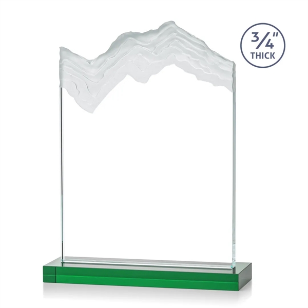 Starfire crystal award carved in the shape of a mountain.... from ASI 84592 St Regis Group / St Regis