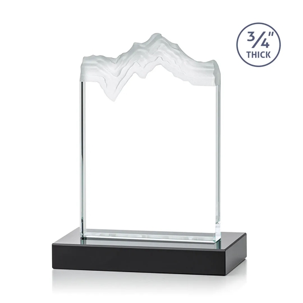 Starfire crystal award carved in the shape of a mountain.... from ASI 84592 St Regis Group / St Regis