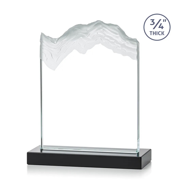 Starfire crystal award carved in the shape of a mountain.... from ASI 84592 St Regis Group / St Regis