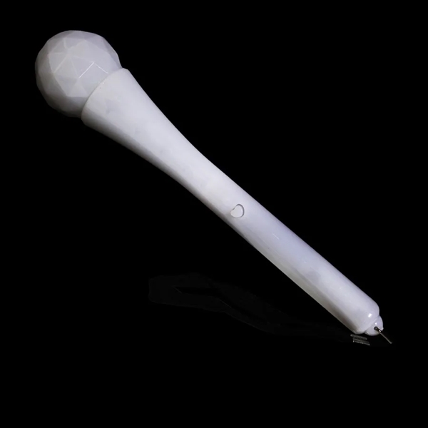 9" white plastic novelty microphone with LED light up action and... from ASI 42016 Brighter Promotions Inc