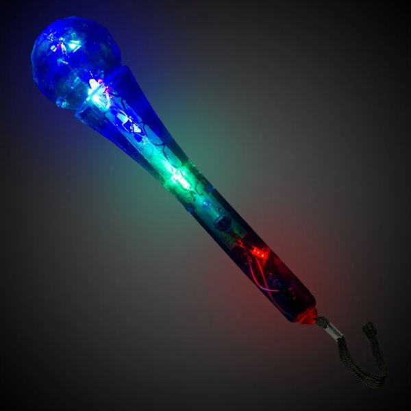9" plastic microphone with assorted color LED lights.... from ASI 42016 Brighter Promotions Inc