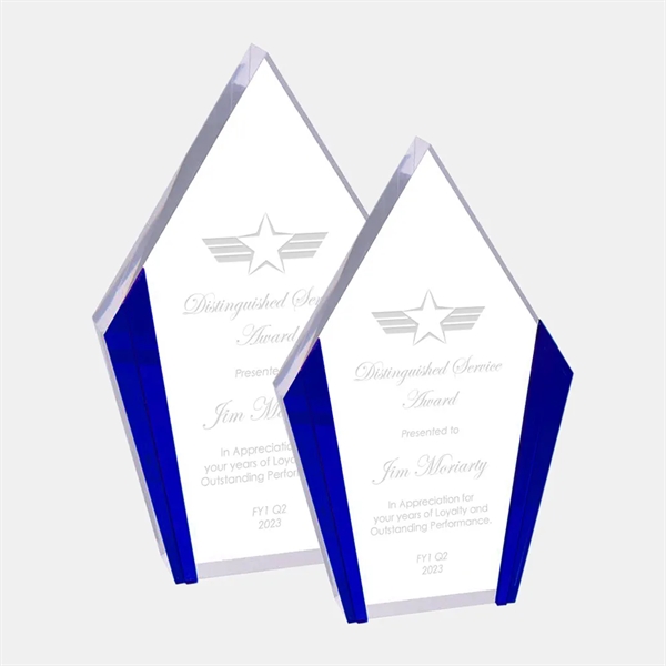 Diamond Acrylic with Blue Edges Award... from ASI 47791 Best Deal Awards