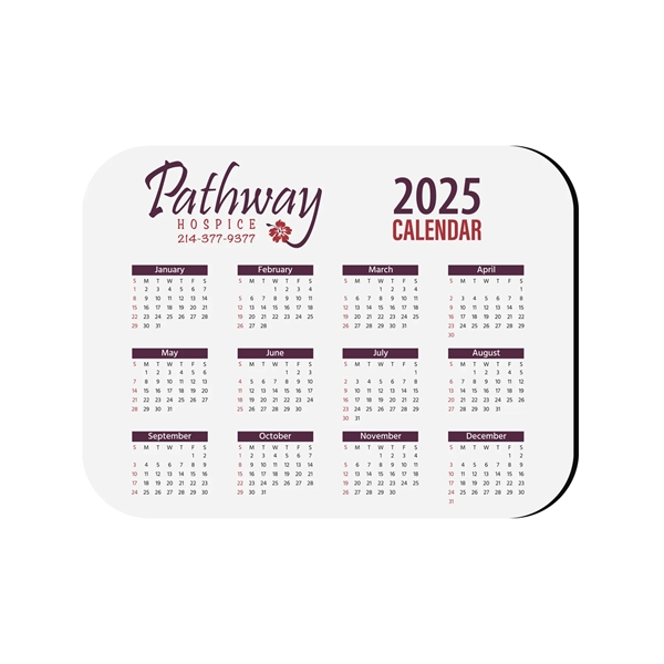 6" x 8" Rectangle shape hard top calendar mouse pad, 1/16"... from ASI 93520 Ventura Inc