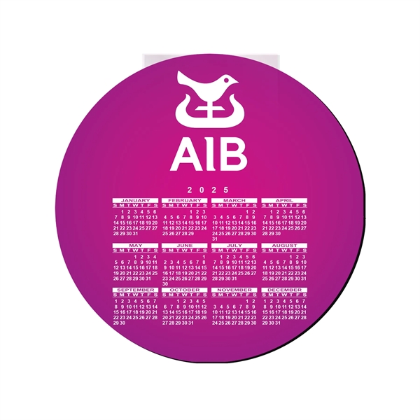 8" Round hard top calendar mouse pad, 1/16" base.... from ASI 93520 Ventura Inc