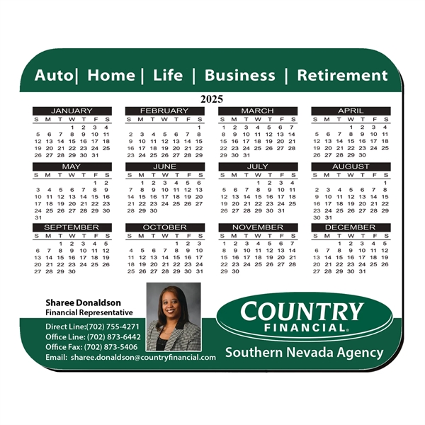 8" x 9 1/2" Rectangle hard top calendar mouse pad with... from ASI 93520 Ventura Inc