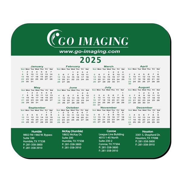 8" x 9 1/2" Rectangle hard top calendar mouse pad with... from ASI 93520 Ventura Inc