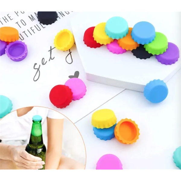 Silicone Bottle Caps plus 1 color silkscreen imprint on 1 location... from ASI 37218 Athena Promo (tm)