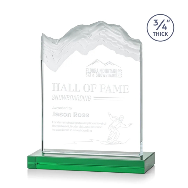 Starfire crystal award carved in the shape of a mountain.... from ASI 84592 St Regis Group / St Regis