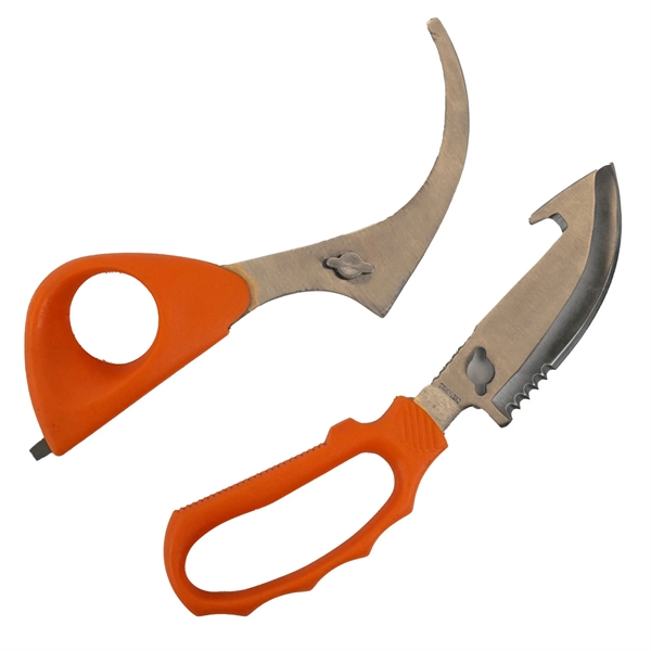 Utility scissors that has multiple uses with an orange plastic handle... from ASI 54040 Fey Promo