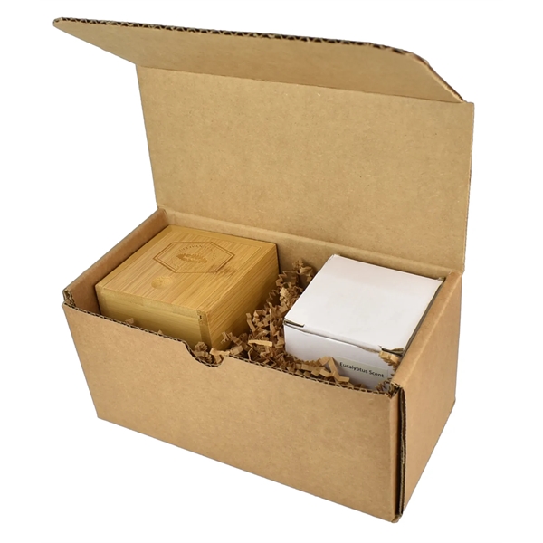 Soothing relaxat Gift Set includes Customizable bamboo tea box with eight... from ASI 72657 Active Life Promo / Apres Ski Ingrain Promo