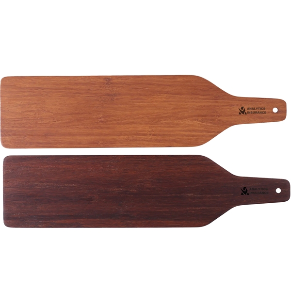 Bamboo charcuterie board is made from carbonized Bamboo.... from ASI 61966 HPG / Beacon Promotions