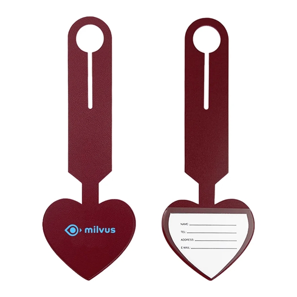 Heart Leatherette Luggage Tag... from ASI 31517 Admart Products / Admart Line