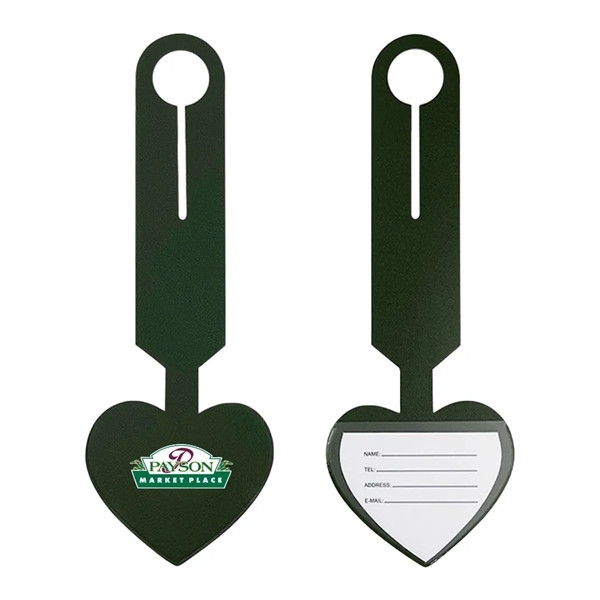 Heart Leatherette Luggage Tag... from ASI 31517 Admart Products / Admart Line