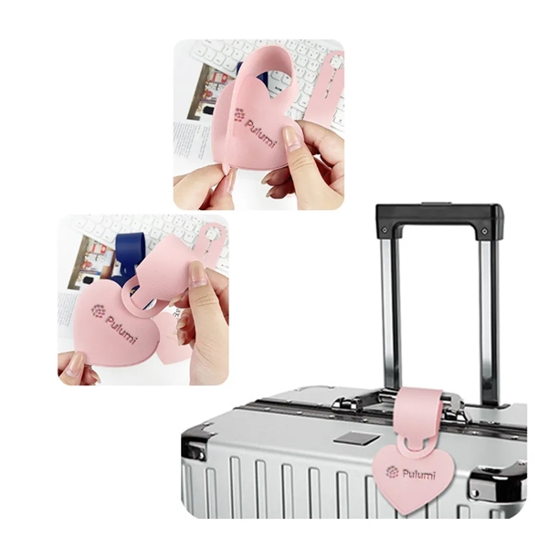 Heart Leatherette Luggage Tag... from ASI 31517 Admart Products / Admart Line