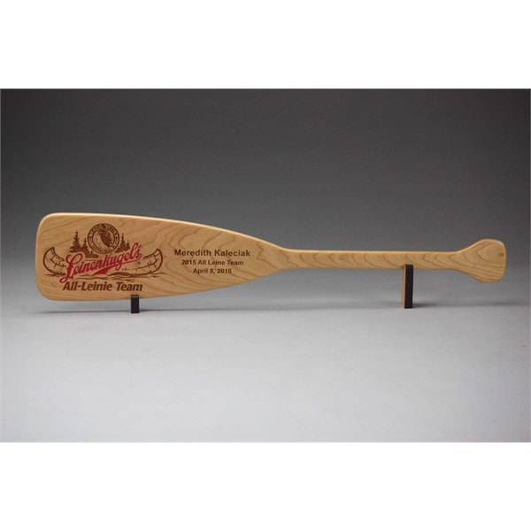 4" x 2" x 0.5" wood miniature canoe paddle on display... from ASI 92531 Unique Custom Products / UCP