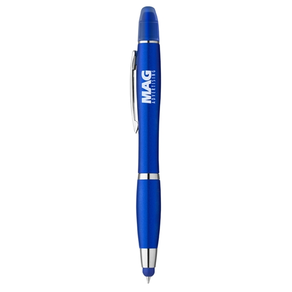 3-in-1 Plastic Ballpoint Pen with Highlighter and Soft Touch Stylus... from ASI 31517 Admart Products / Admart Line