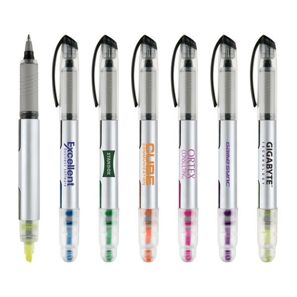 2-in-1 Plastic Rollerball Pen with Highlighter... from ASI 31517 Admart Products / Admart Line