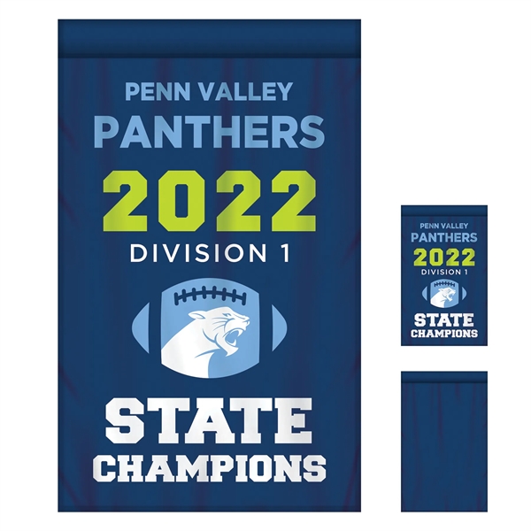 Full Color, Full Custom Sports Championship Banner Single Sided With Backliner... from ASI 80228 Quinn