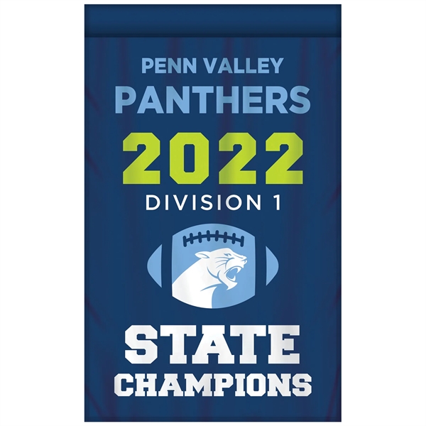 Full Color, Full Custom Sports Championship Banner Double Sided Straight Cut... from ASI 80228 Quinn