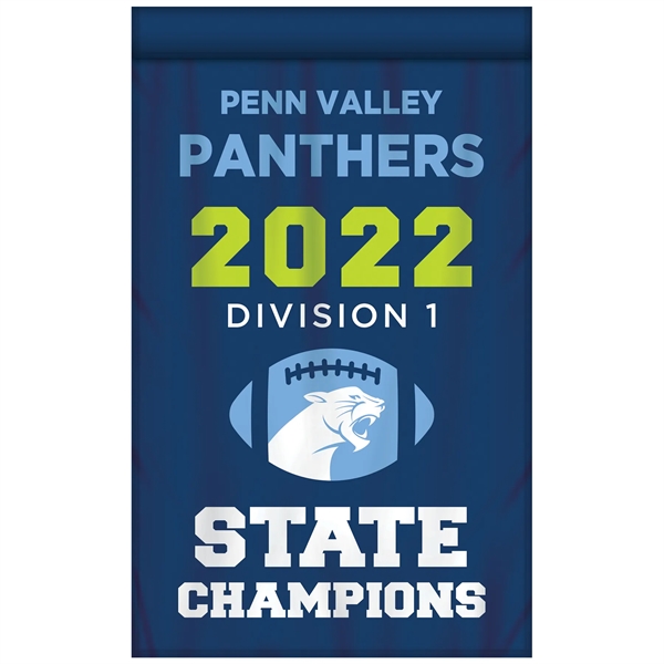 Full Color, Full Custom Sports Championship Banner Double Sided Straight Cut... from ASI 80228 Quinn