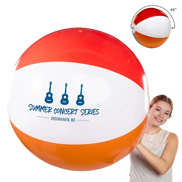 48" inflatable six-color beach ball.... from ASI 63549 Jornik Manufacturing Corp / Jornik