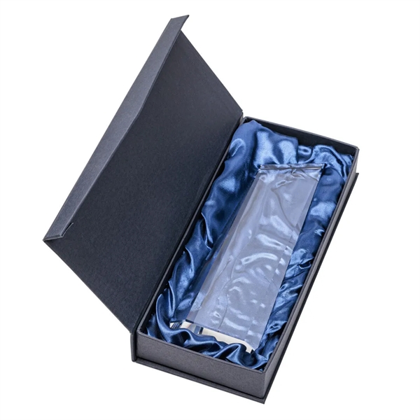 The freestanding thick Optical Crystal Belmont Tower VividPrint™ Award features a... from ASI 84592 St Regis Group / St Regis