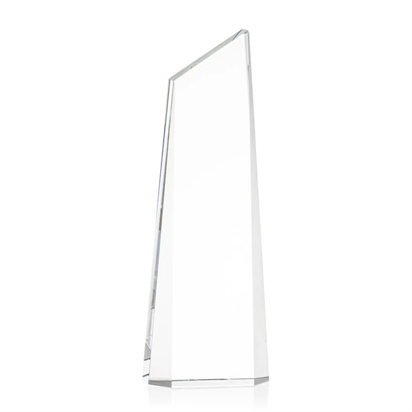 The freestanding thick Optical Crystal Belmont Tower VividPrint™ Award features a... from ASI 84592 St Regis Group / St Regis