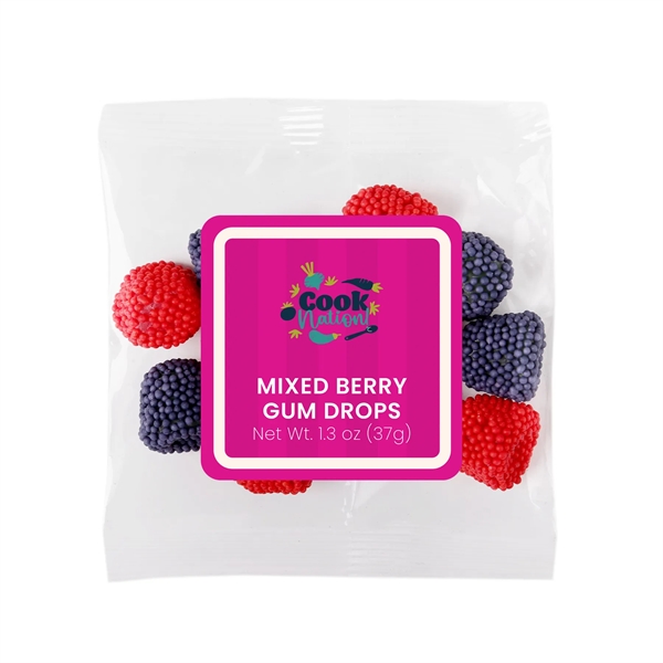 1.3 oz taster packet of strawberry and blueberry gumdrops covered in... from ASI 61966 HPG / SugarSpot