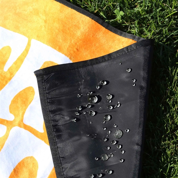 A cozy micro-plush (50" x 60") blanket with a water-resistant backing.... from ASI 61966 HPG / Best Promotions USA