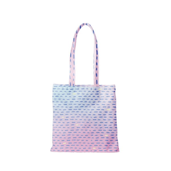 Small, square flat tote made of 4cp Poly that measures 13.5"... from ASI 74710 Numo