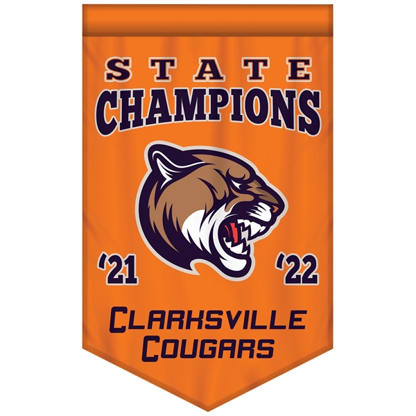 Full Color, Full Custom Sports Championship Banner Single Sided V-Cut... from ASI 80228 Quinn